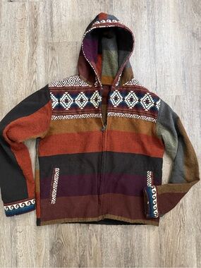 Native Sun • Wool/Cotton Full Zip Hoodie Jacket